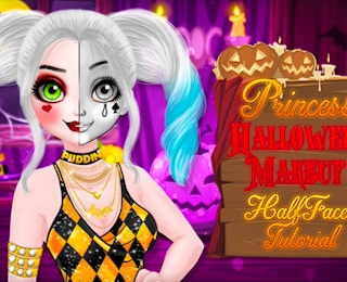 Princess Halloween Makeup: Split-Face Magic online game thumbnail